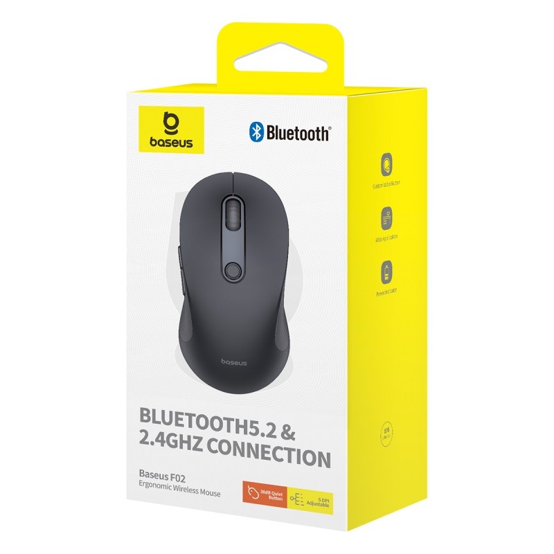Buy Baseus IT Mouse - F02 - Wireless Black in Cyprus, Nicosia, Limassol, Larnaka, Pafos