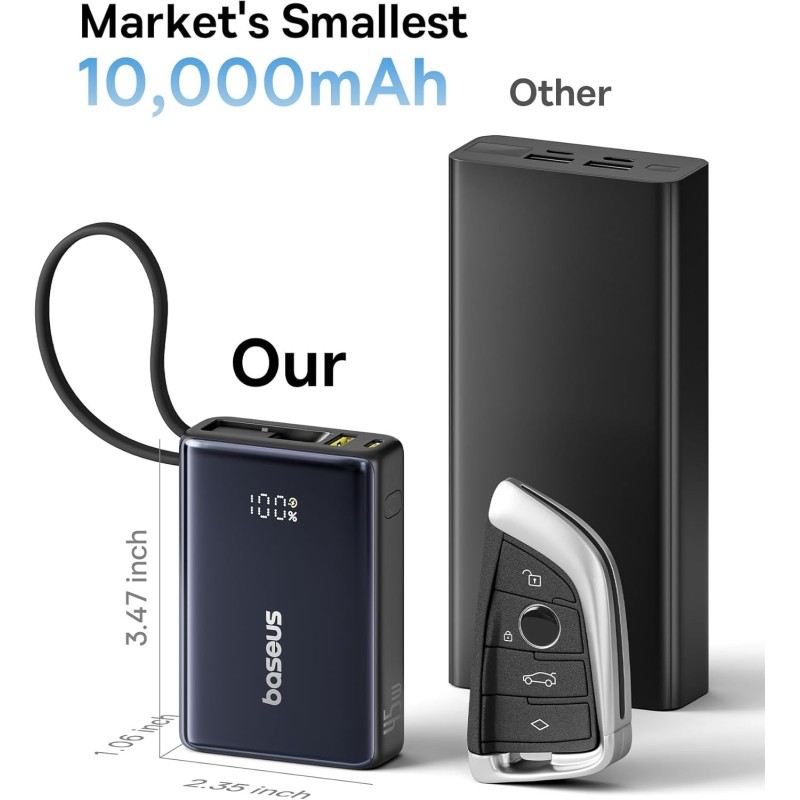 Buy Baseus Powerbank 45W 10000mAh + Display PicoGo Black - 45W 10000mAh + Display in Cyprus, Nicosia, Limassol, Larnaka, Pafos