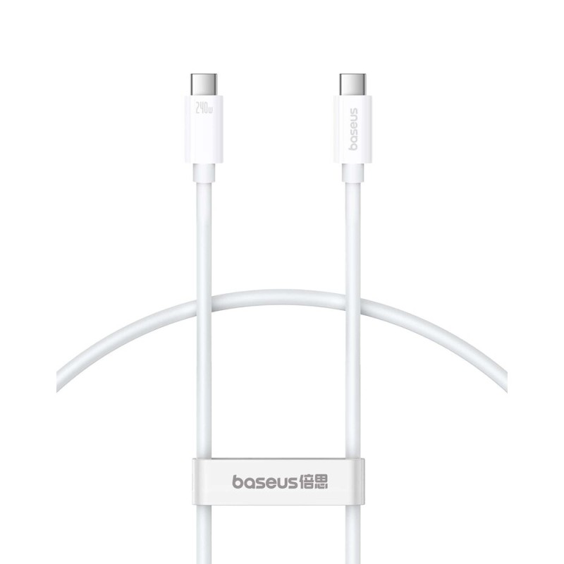 Baseus Superior Series 2 USB4 USB-C to USB-C 240W 40Gbps 1m White (Boxed) — Buy in Cyprus with Fast Delivery