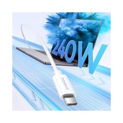 Baseus Superior Series 2 USB4 USB-C to USB-C 240W 40Gbps 1m White (Boxed) — Buy in Cyprus with Fast Delivery