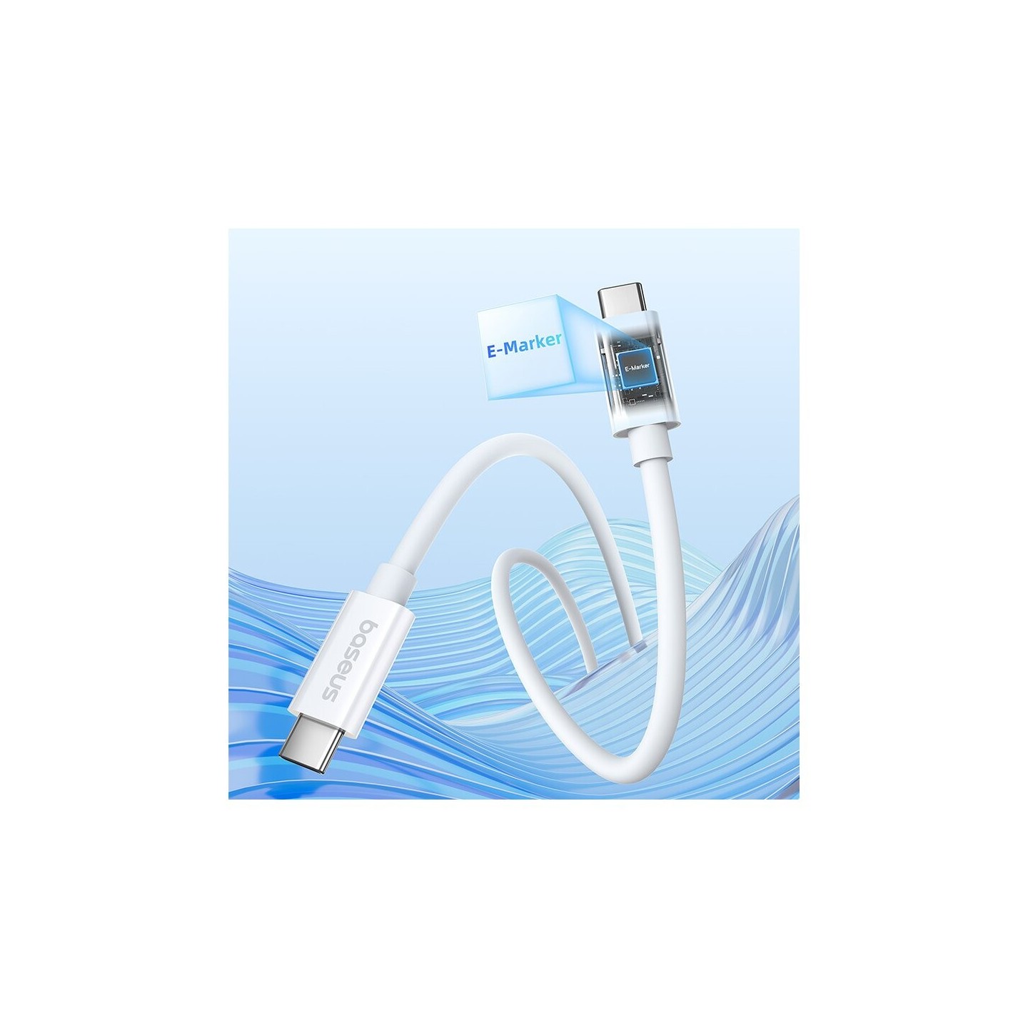 Baseus Superior Series 2 USB4 USB-C to USB-C 240W 40Gbps 1m White (Boxed) — Buy in Cyprus with Fast Delivery