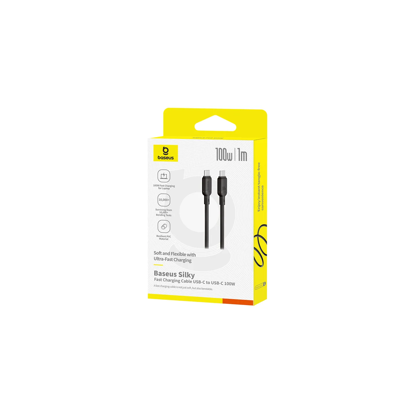 Baseus Silky Series USB-C to USB-C 1.0m 100W Cable Black (Boxed) — Buy in Cyprus with Fast Delivery