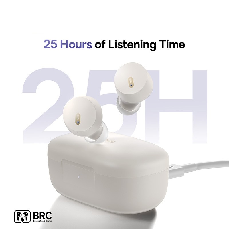 Buy Baseus Headphones In Ear Beans TWS Bowie - E18 - White in Cyprus, Nicosia, Limassol, Larnaka, Pafos