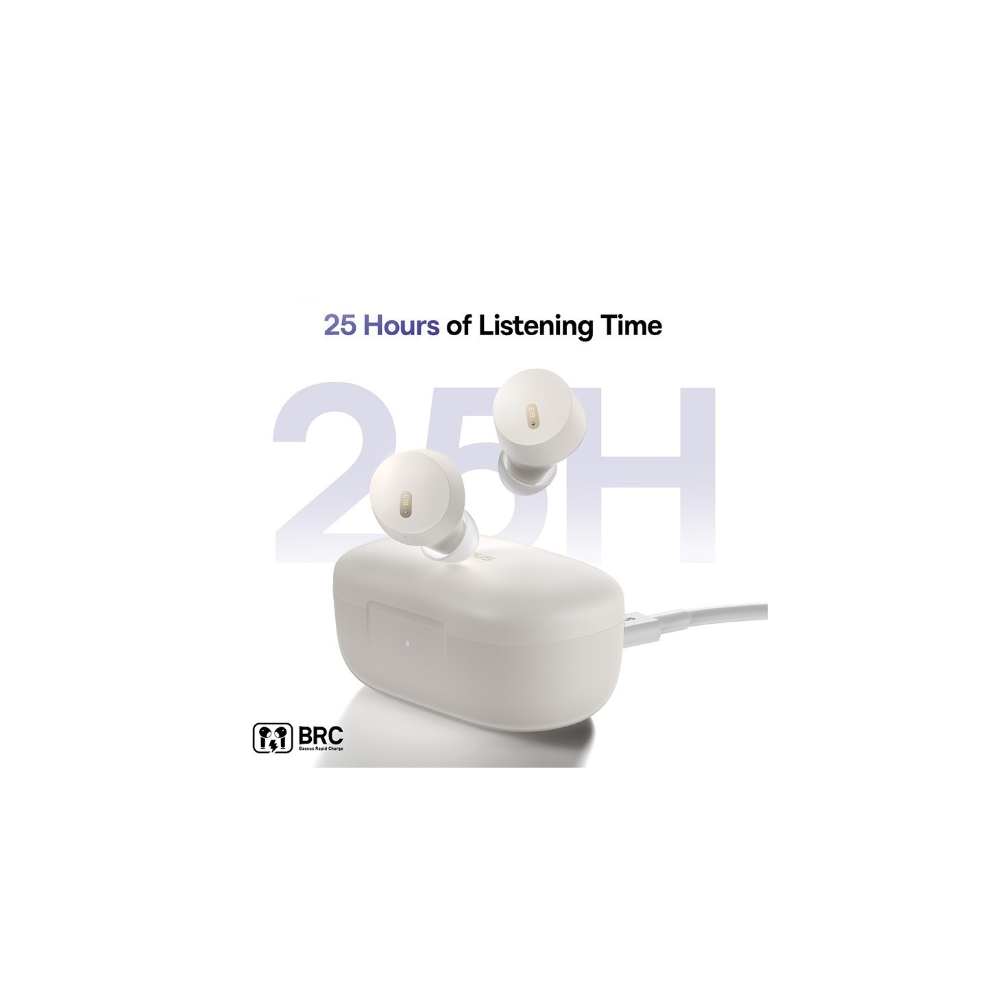 Baseus Headphones In Ear Beans TWS Bowie - E18 - White — Buy in Cyprus with Fast Delivery