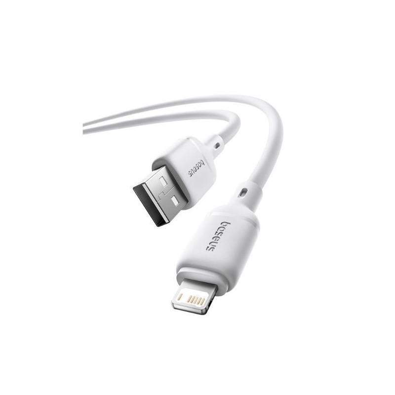Buy Baseus Cable Lightning to USB-A Silky Series - 2.0m White in Cyprus, Nicosia, Limassol, Larnaka, Pafos