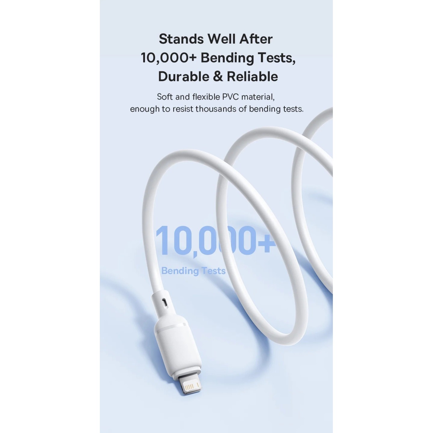 Baseus Cable Lightning to USB-A Silky Series - 2.0m White — Buy in Cyprus with Fast Delivery