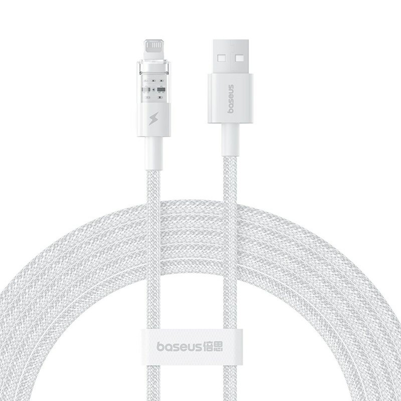 Buy Baseus Cable Lightning to USB-A Gem Series - 2m Moon White in Cyprus, Nicosia, Limassol, Larnaka, Pafos