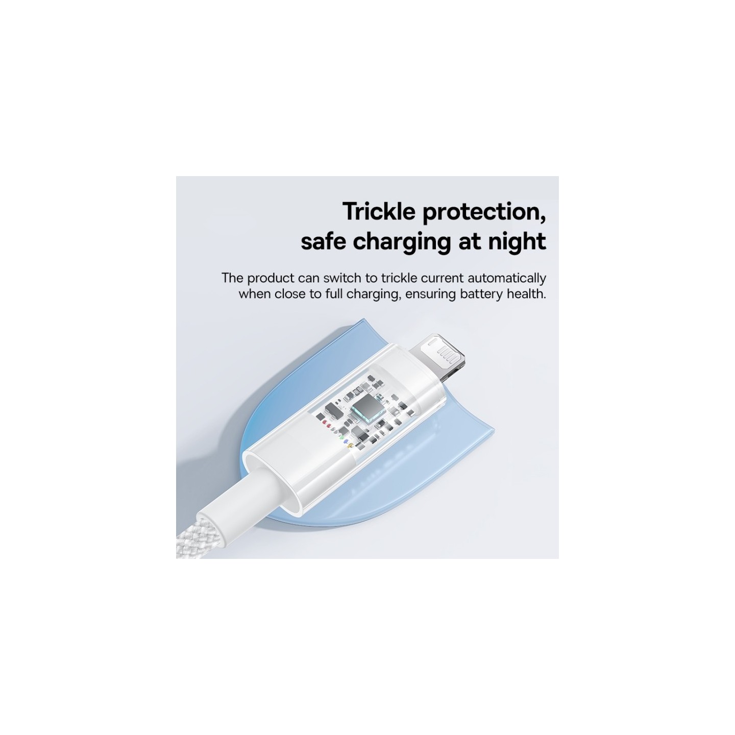 Baseus Cable Lightning to USB-A Gem Series - 2m Moon White — Buy in Cyprus with Fast Delivery