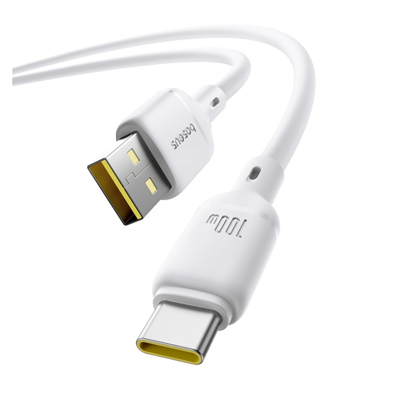 Baseus Cable USB-C to USB-C Silky Series - 2.0m - 100W - White (Boxed) — Buy in Cyprus with Fast Delivery
