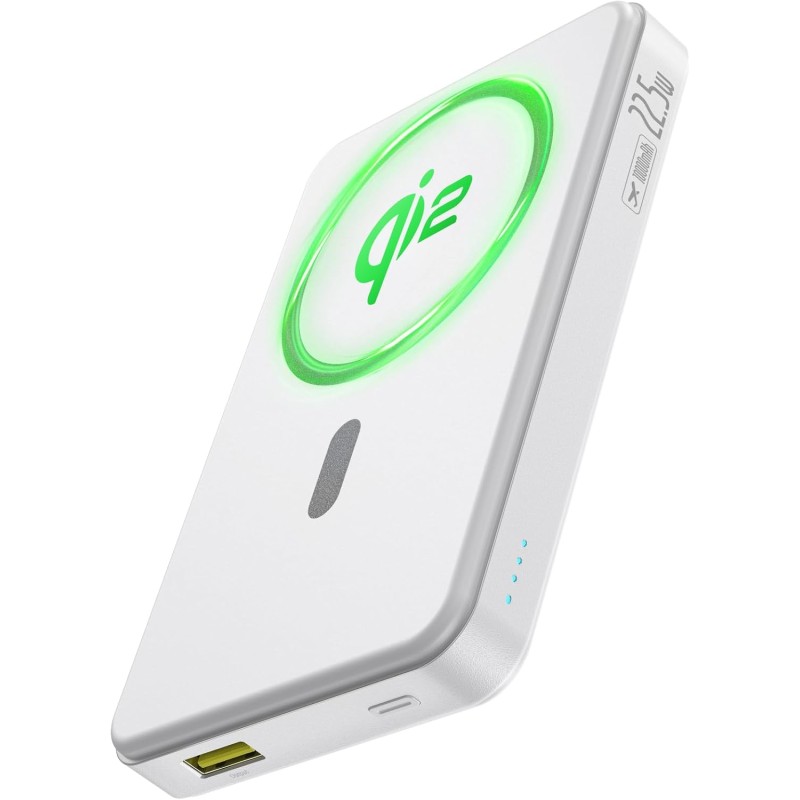 Buy Baseus Powerbank Wireless 22.5W 10000mAh 15W Qi2 Airpow White in Cyprus, Nicosia, Limassol, Larnaka, Pafos