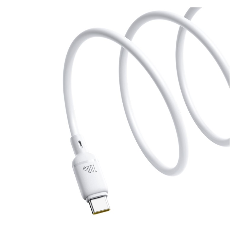 Baseus Cable USB-C to USB-C Silky Series - 2.0m - 100W - White (Boxed) — Buy in Cyprus with Fast Delivery