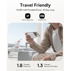 Buy Baseus Powerbank Wireless 22.5W 10000mAh 15W Qi2 Airpow White in Cyprus, Nicosia, Limassol, Larnaka, Pafos