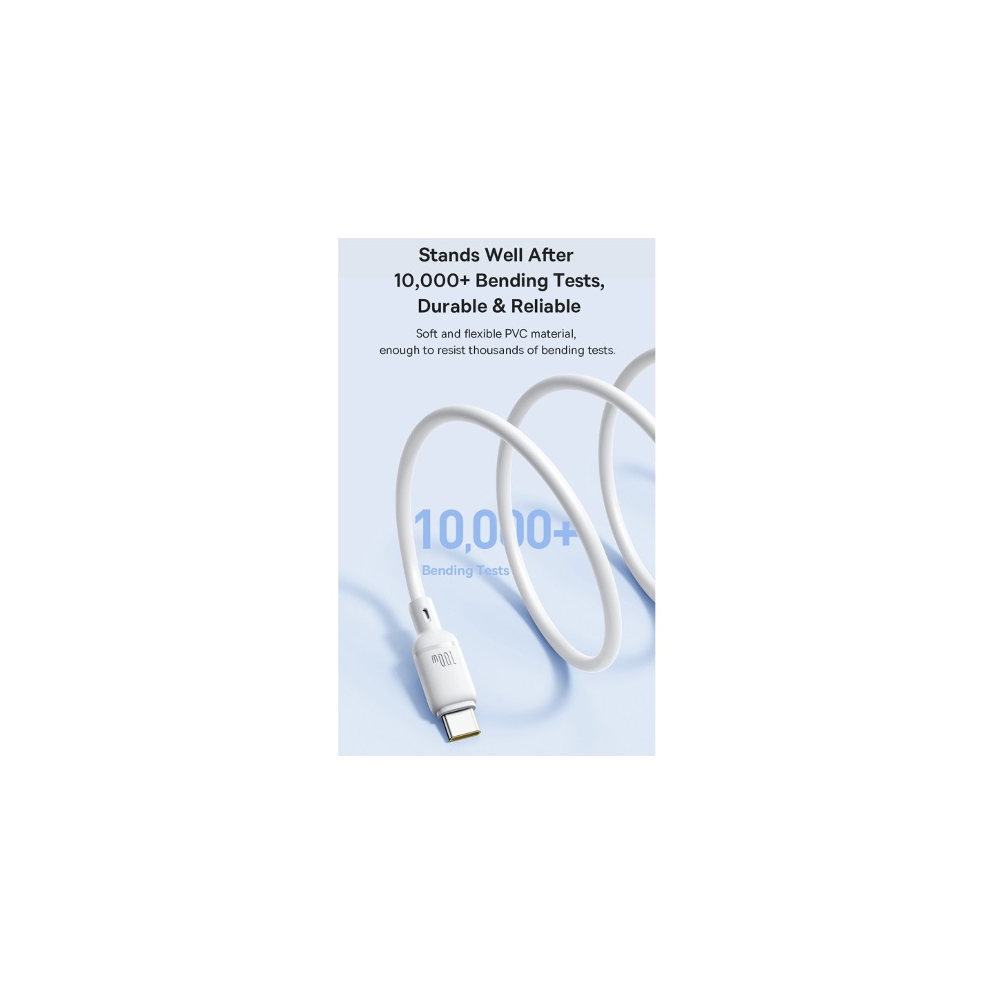 Baseus Cable USB-C to USB-C Silky Series - 2.0m - 100W - White (Boxed) — Buy in Cyprus with Fast Delivery