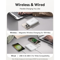 Buy Baseus Powerbank Wireless 22.5W 10000mAh 15W Qi2 Airpow White in Cyprus, Nicosia, Limassol, Larnaka, Pafos