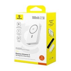 Buy Baseus Powerbank Wireless 22.5W 10000mAh 15W Qi2 Airpow White in Cyprus, Nicosia, Limassol, Larnaka, Pafos