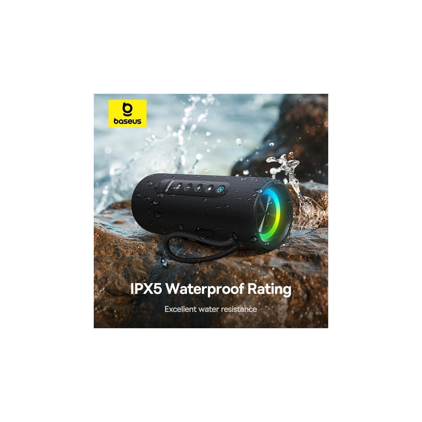 Baseus Speaker Wireless AeQur - VO20 - RGB IPX5 Black — Buy in Cyprus with Fast Delivery