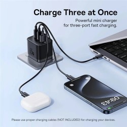 Buy Baseus Charger Wall - 65W 2C+U PALM Series UK Black in Cyprus, Nicosia, Limassol, Larnaka, Pafos