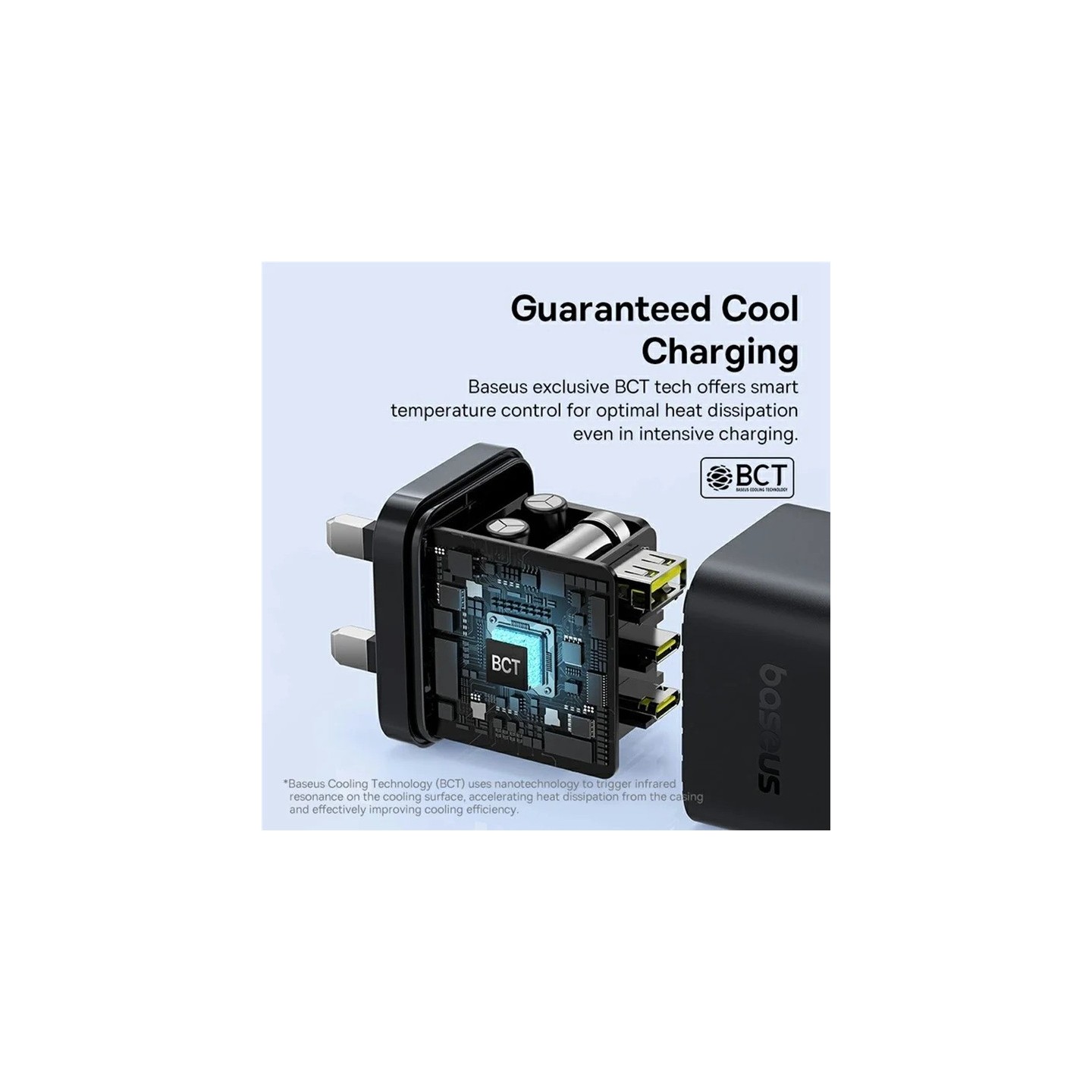 Baseus Charger Wall - 65W 2C+U PALM Series UK Black — Buy in Cyprus with Fast Delivery