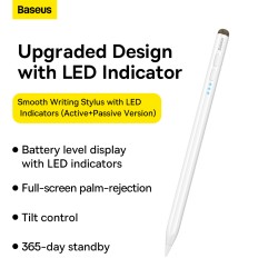Buy Baseus IT Stylus - Active Passive USB-C with LED Indicators White in Cyprus, Nicosia, Limassol, Larnaka, Pafos
