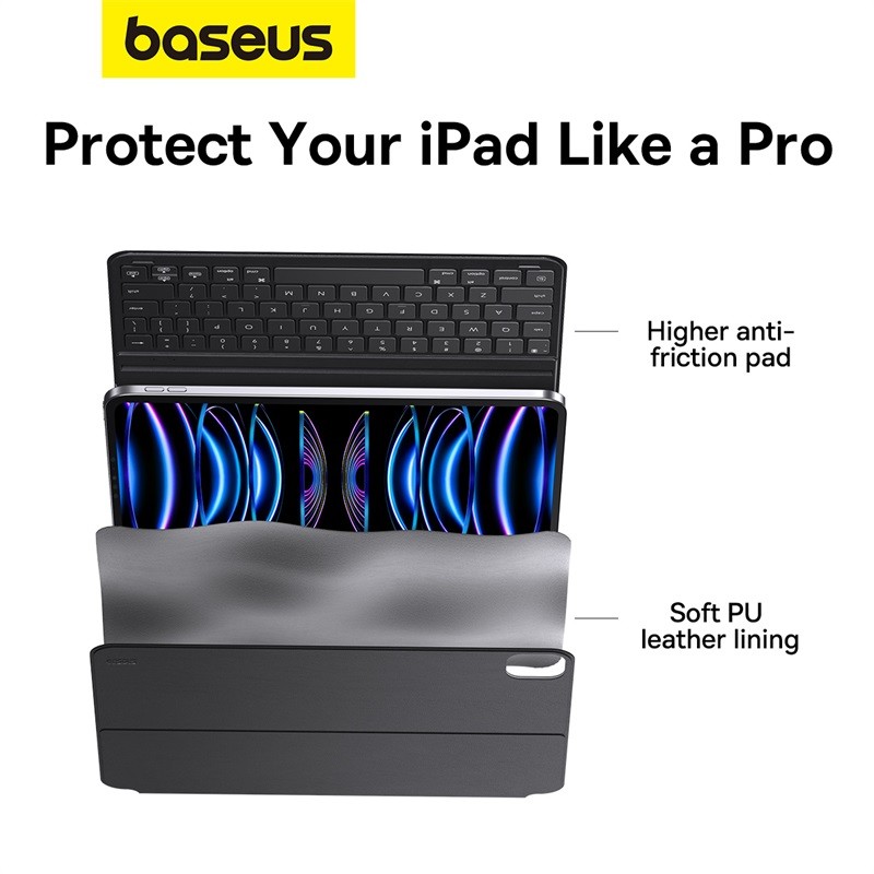 Buy Baseus IT Bluetooth Keyboard with Magnetic Case iPad 12.9'' - Black in Cyprus, Nicosia, Limassol, Larnaka, Pafos
