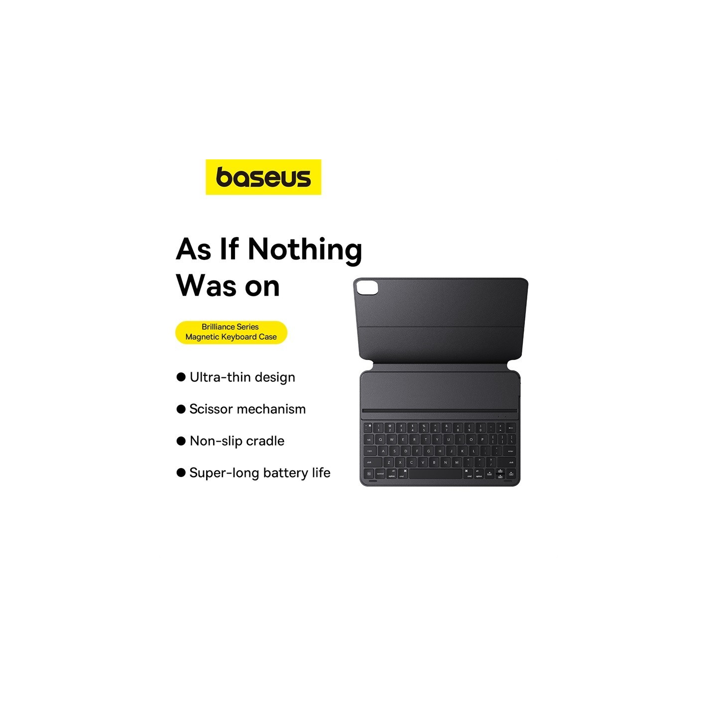 Baseus IT Bluetooth Keyboard with Magnetic Case iPad 12.9'' - Black — Buy in Cyprus with Fast Delivery