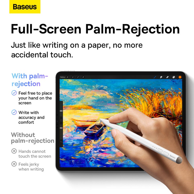 Buy Baseus IT Stylus - Active Passive USB-C with LED Indicators White in Cyprus, Nicosia, Limassol, Larnaka, Pafos