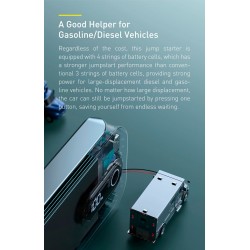 Buy Baseus Car Jump Start Booster & Powerbank - V.2 - 12000mAh 1000A in Cyprus, Nicosia, Limassol, Larnaka, Pafos