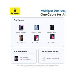 Buy Baseus Cable Lightning to USB-C Display 2 Series Braided - 20W 2.0m Black in Cyprus, Nicosia, Limassol, Larnaka, Pafos