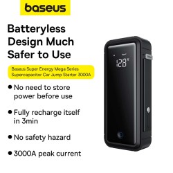 Buy Baseus Car Jump Start Booster - 3000A SUPERCAPACITOR in Cyprus, Nicosia, Limassol, Larnaka, Pafos