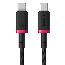 Baseus Dura USB-C to USB-C Braided Cable 2m 100W Black+Red (Boxed) — Buy in Cyprus with Fast Delivery