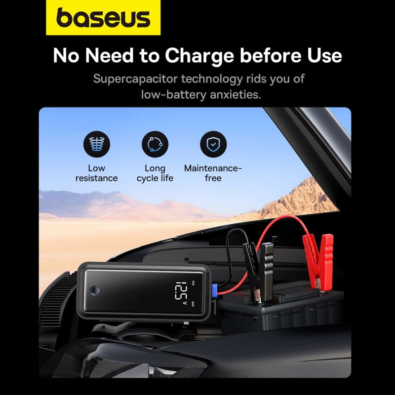 Buy Baseus Car Jump Start Booster - 3000A SUPERCAPACITOR in Cyprus, Nicosia, Limassol, Larnaka, Pafos