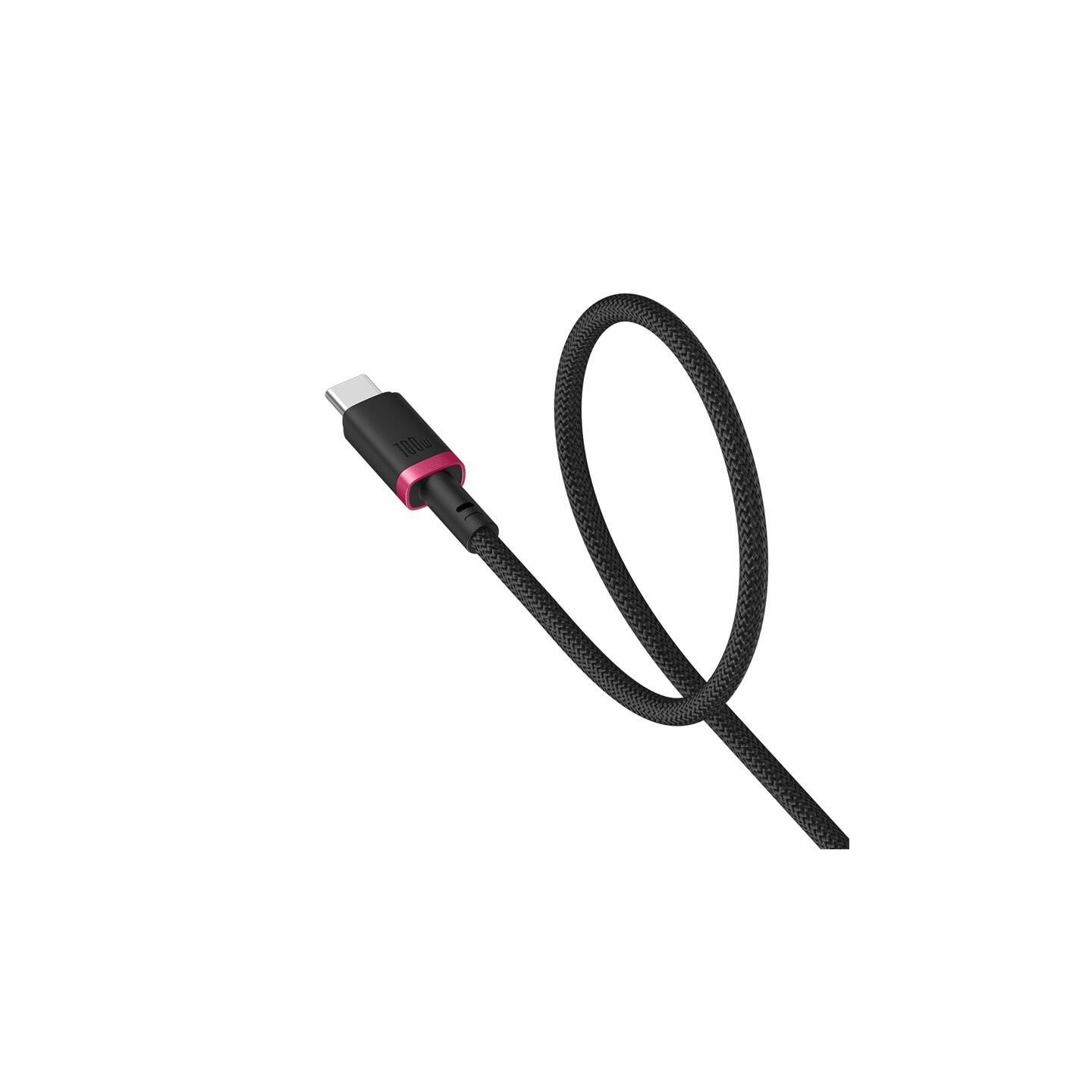 Baseus Dura USB-C to USB-C Braided Cable 2m 100W Black+Red (Boxed) — Buy in Cyprus with Fast Delivery