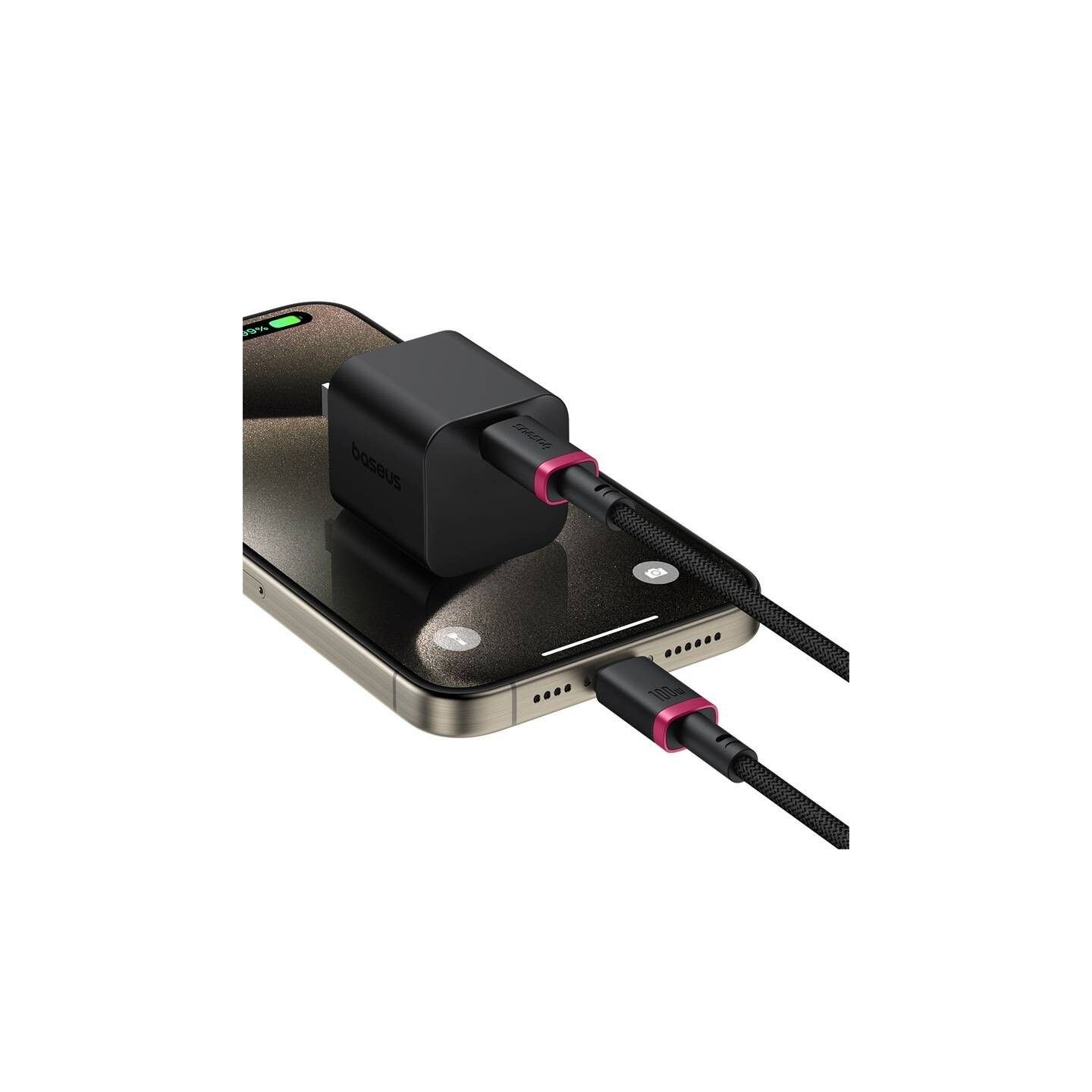 Baseus Dura USB-C to USB-C Braided Cable 2m 100W Black+Red (Boxed) — Buy in Cyprus with Fast Delivery