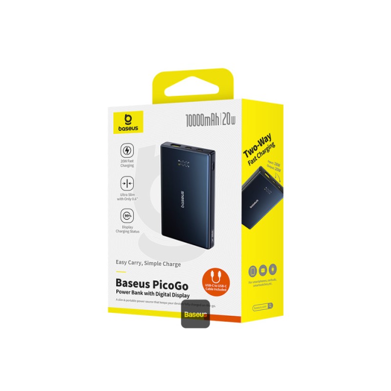 Buy Baseus Powerbank - PicoGo - 20W 10000mAh + Display in Cyprus, Nicosia, Limassol, Larnaka, Pafos