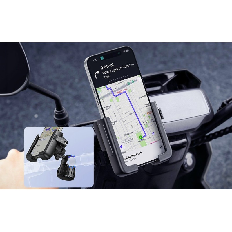 Buy Baseus VA Phone Holder - GOTRIP - Motorcycle Bicycle Scooter in Cyprus, Nicosia, Limassol, Larnaka, Pafos