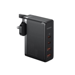 Buy Baseus Charger Wall - 100W 2xUSB-C 2xUSB-A UK+100W USB-C Cable Black in Cyprus, Nicosia, Limassol, Larnaka, Pafos