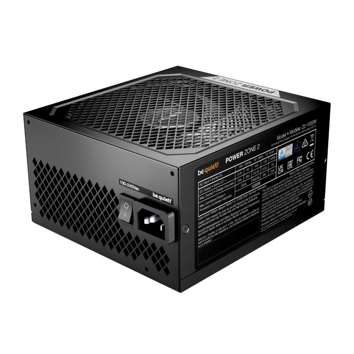 be quiet! Power Zone 2 1000W – 80 PLUS Platinum ATX 3.1 PSU | Armenius Store