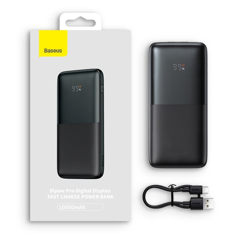 Buy Baseus Powerbank - Bipow Pro - 20W 10000mAh Display Black in Cyprus, Nicosia, Limassol, Larnaka, Pafos