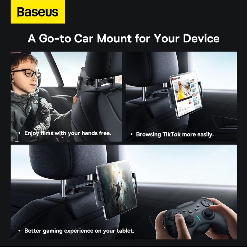 Buy Baseus Car Holder Backseat Car Mount for Tablet - JOYRIDE PRO - Backseat Car... in Cyprus, Nicosia, Limassol, Larnaka, Pafos
