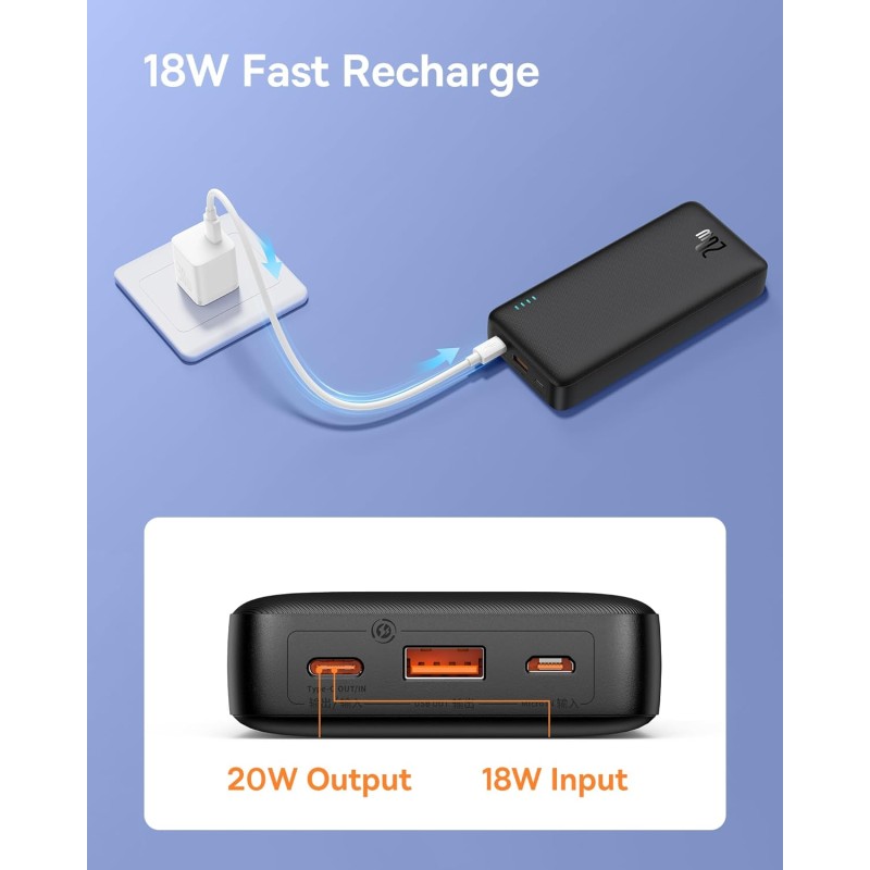 Buy Baseus Powerbank - Airpow - 20W 20000mAh Black in Cyprus, Nicosia, Limassol, Larnaka, Pafos