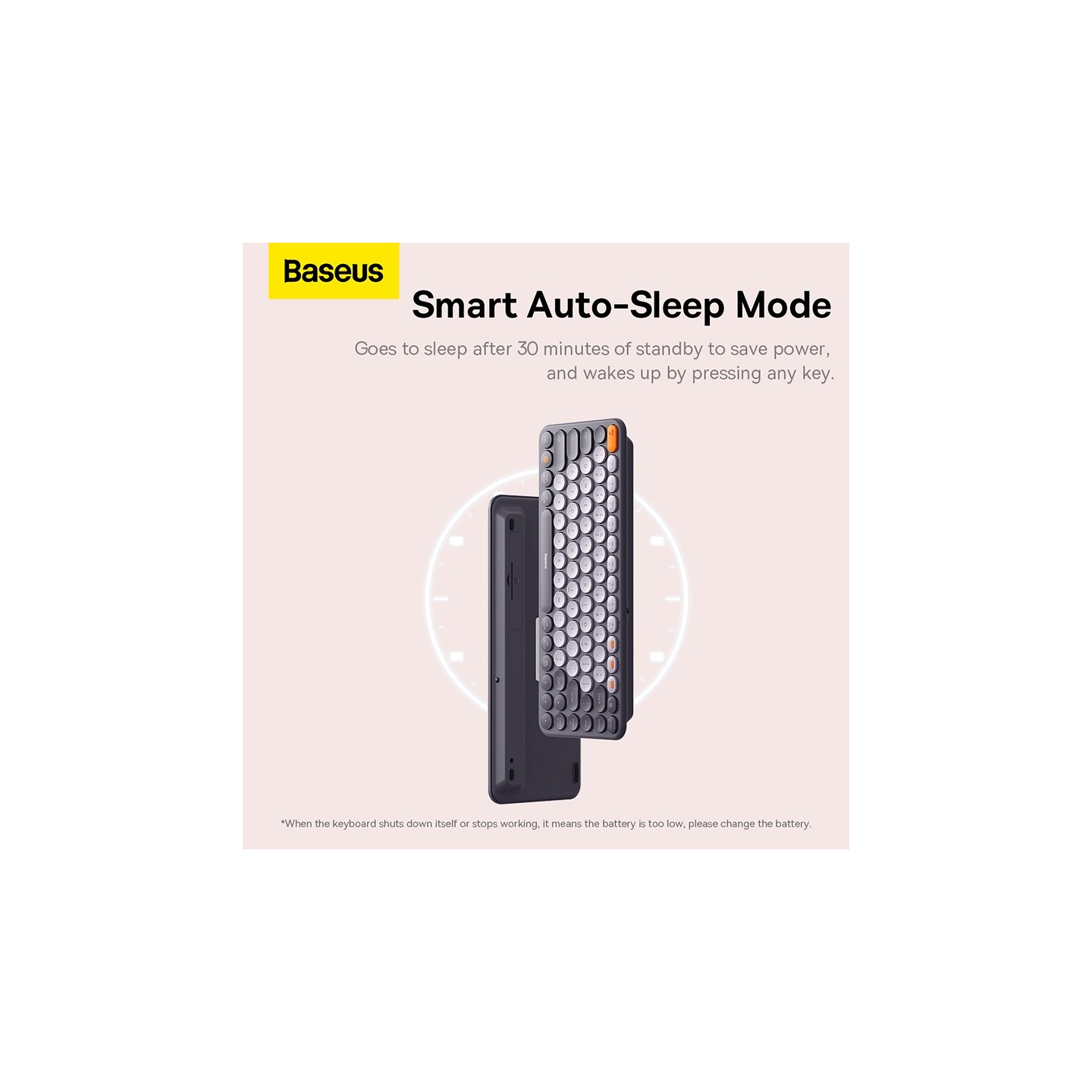 Baseus K01A Wireless Tri-Mode Keyboard 84-Key Gray (Boxed) — Buy in Cyprus with Fast Delivery