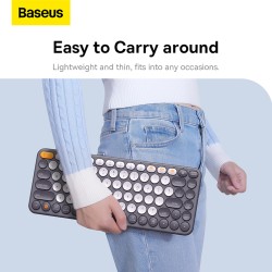Baseus K01A Wireless Tri-Mode Keyboard 84-Key Gray (Boxed) — Buy in Cyprus with Fast Delivery