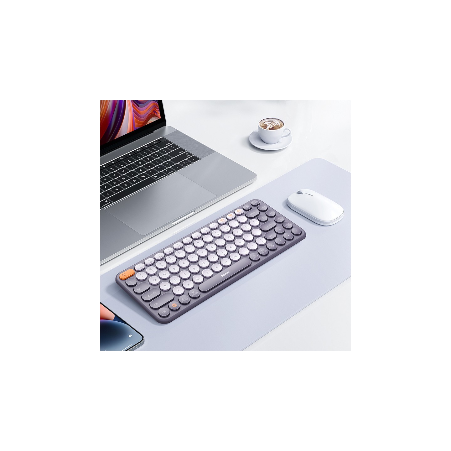 Baseus K01A Wireless Tri-Mode Keyboard 84-Key Gray (Boxed) — Buy in Cyprus with Fast Delivery
