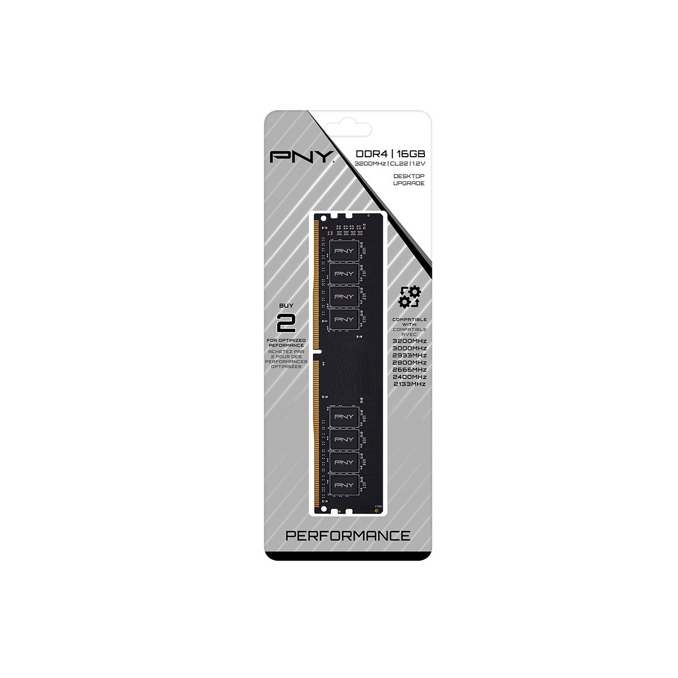 PNY RAM DIMM DDR4 3200MHz CL22 16GB Desktop Memory - DIMM DDR4 3200MHz CL22 16GB — Buy in Cyprus with Fast Delivery