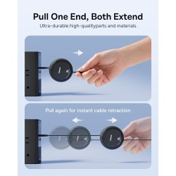 Buy Baseus Cable USB-C to USB-C Free2Draw Retractable Cable 100W 1m Black - USB-... in Cyprus, Nicosia, Limassol, Larnaka, Pafos