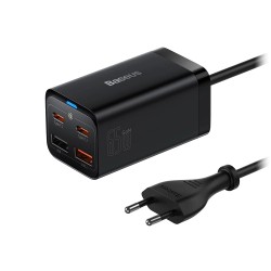 Buy Baseus Charger Desktop - 65W 2C+2U EU+100W USB-C Cable Black in Cyprus, Nicosia, Limassol, Larnaka, Pafos