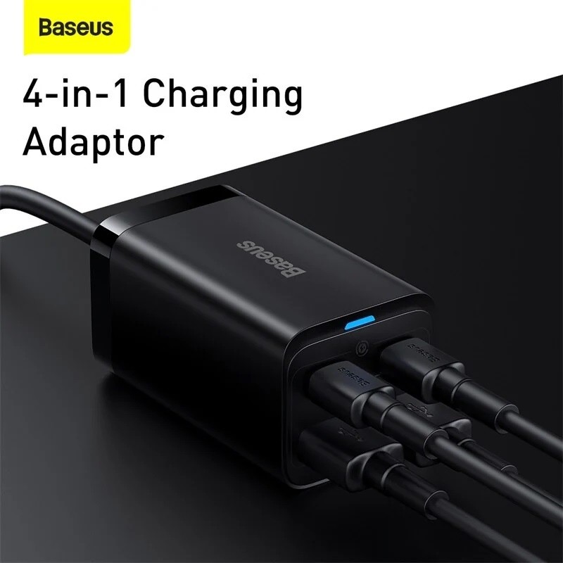 Buy Baseus Charger Desktop - 65W 2C+2U EU+100W USB-C Cable Black in Cyprus, Nicosia, Limassol, Larnaka, Pafos