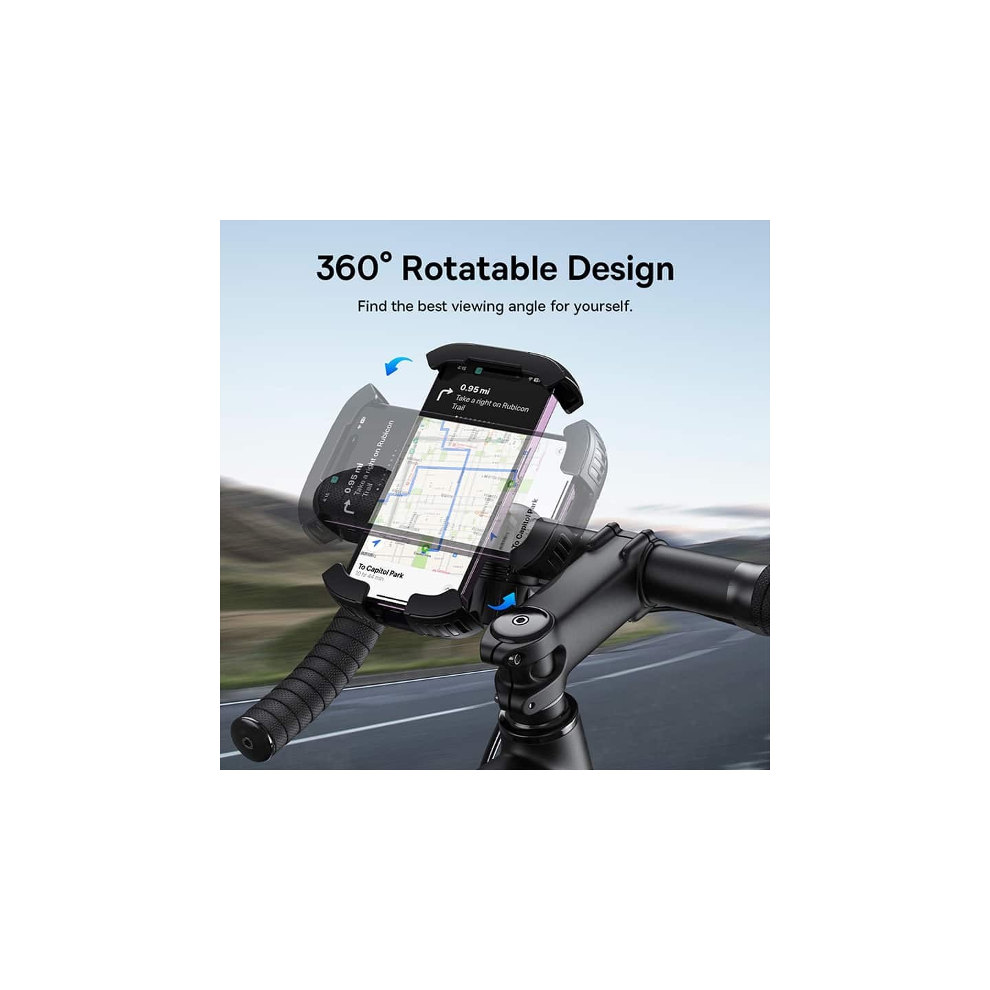 Baseus VA Motorcycle Bicycle Scooter Phone Holder - QUICKGO — Buy in Cyprus with Fast Delivery