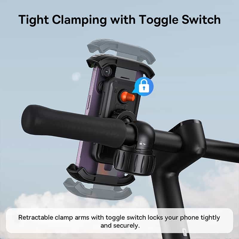 Buy Baseus VA Motorcycle Bicycle Scooter Phone Holder - QUICKGO in Cyprus, Nicosia, Limassol, Larnaka, Pafos