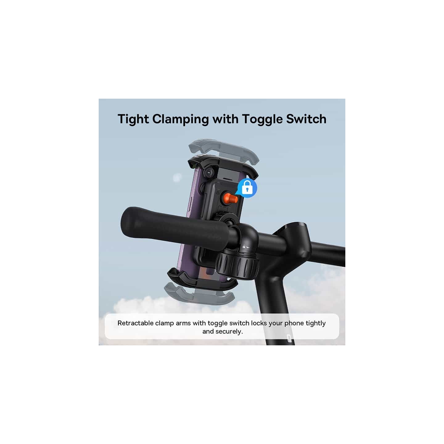 Baseus VA Motorcycle Bicycle Scooter Phone Holder - QUICKGO — Buy in Cyprus with Fast Delivery